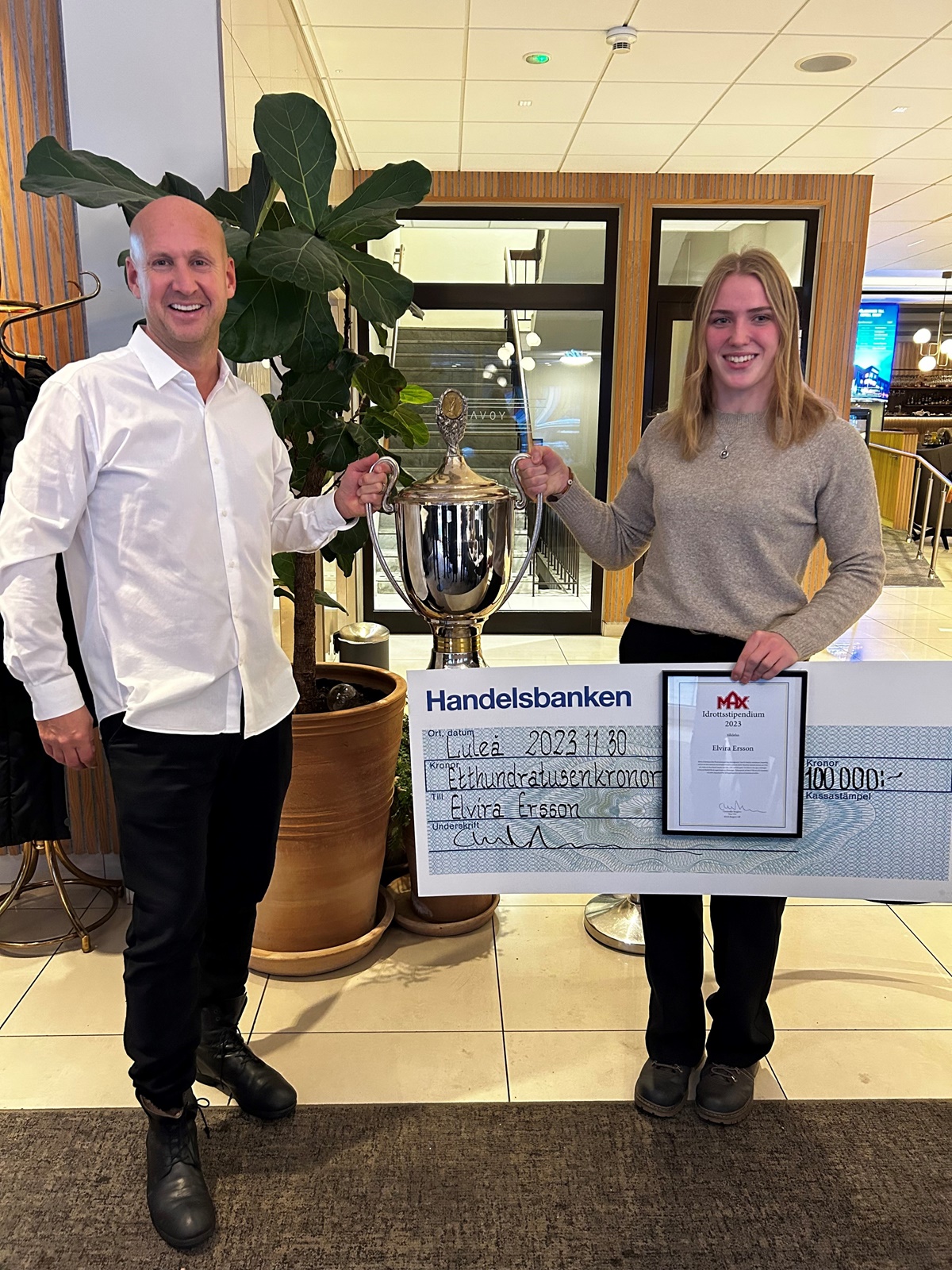 Christoffer Bergfors och Elvira Ersson