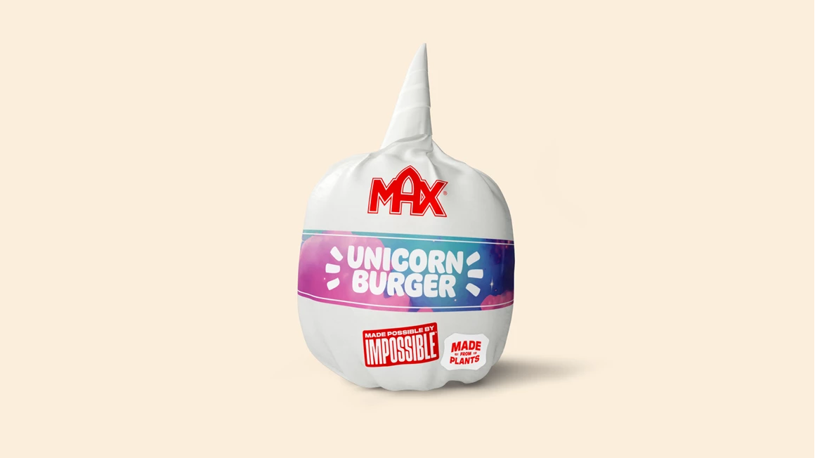 MAX Unicorn Burger wrapped